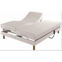 MATELAS VITAFLEX 2 X 80 X200 mousse HR 35 Kg/m3 + nappe de mousse visco-élastique